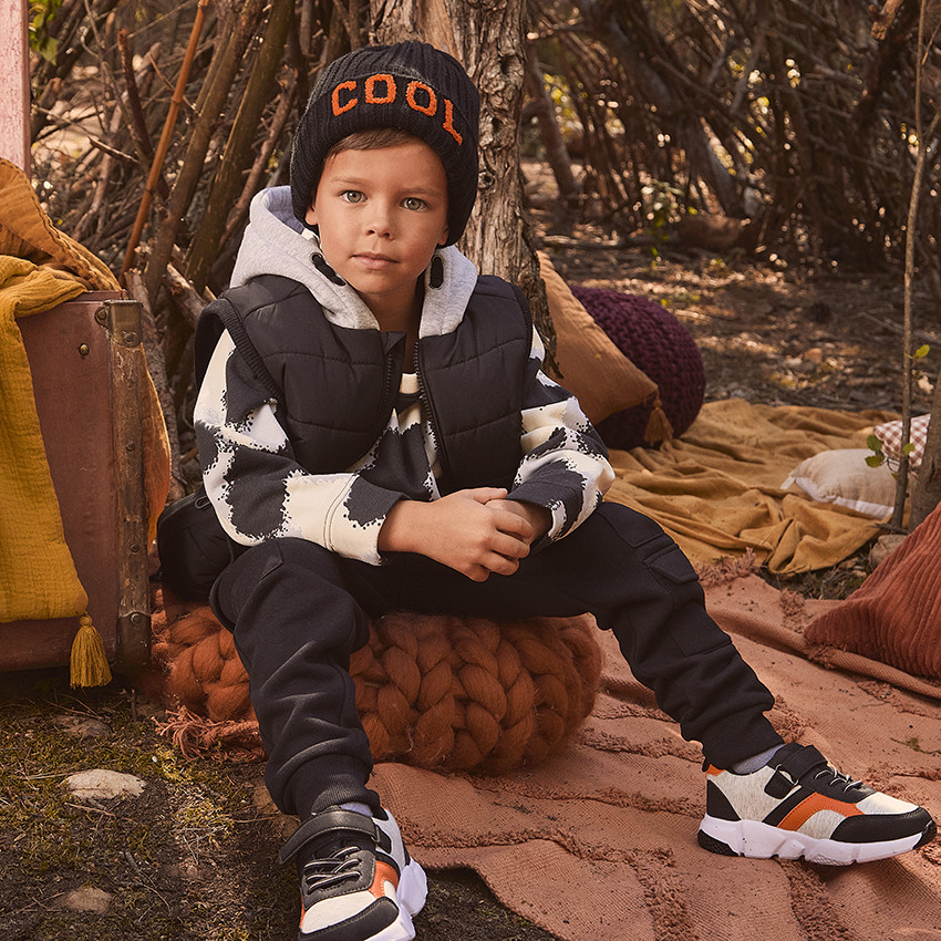 Sudadera de felpa con estampado original para niño 