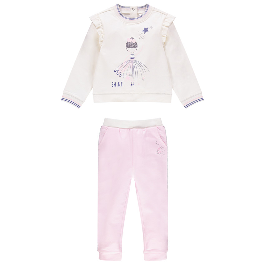 Chándal de algodón ecológico con estampado de bailarina 