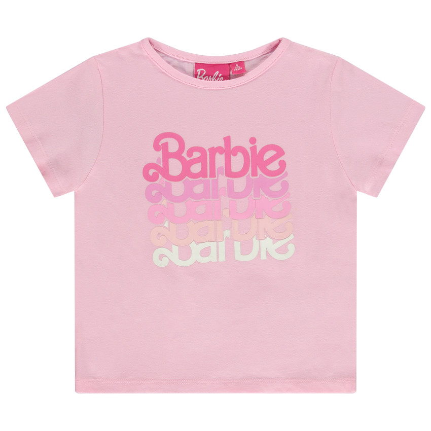 Camiseta manga corta estampado fantasía Barbie niña 
