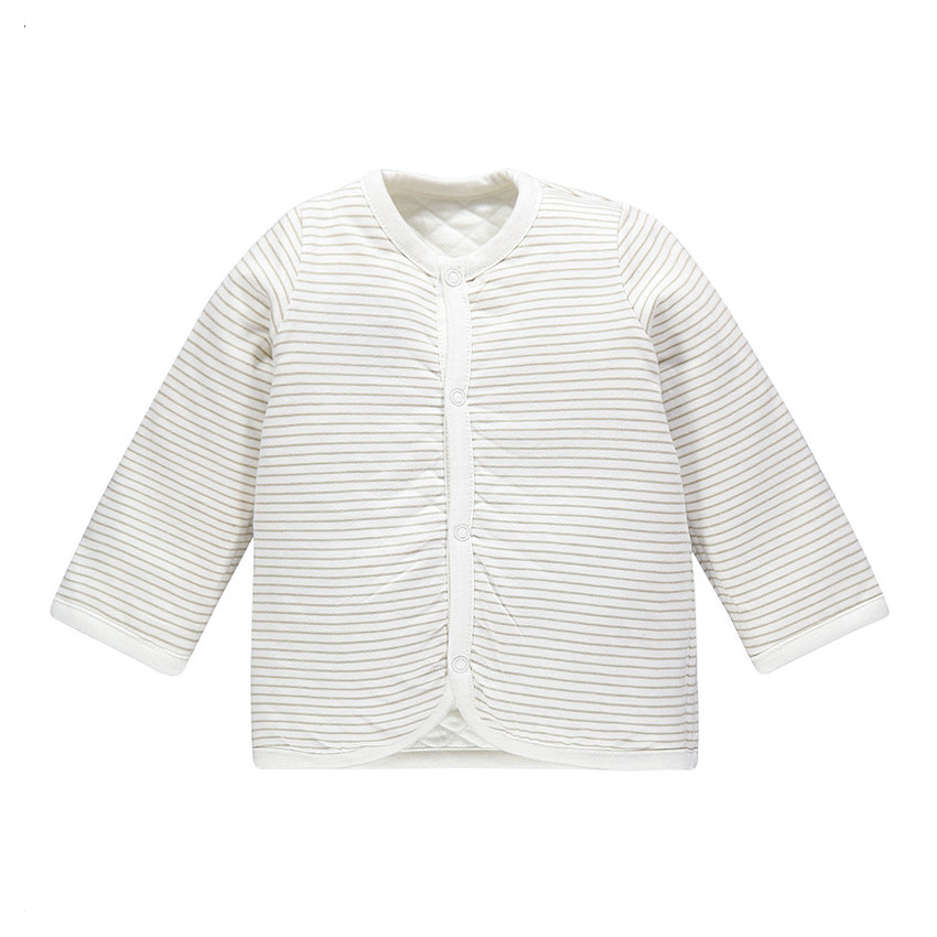 Chaleco reversible de algodón bio liso con estampado 