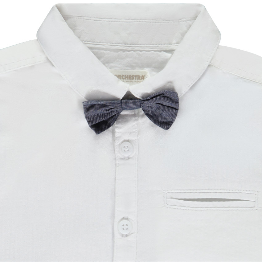 Camisa de manga larga con pajarita para niño 