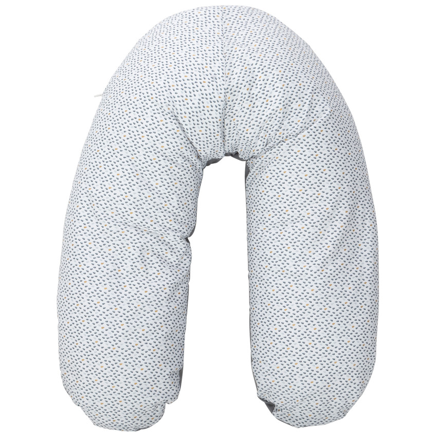 Cojín de lactancia con funda estampada de nubes 160 cm 