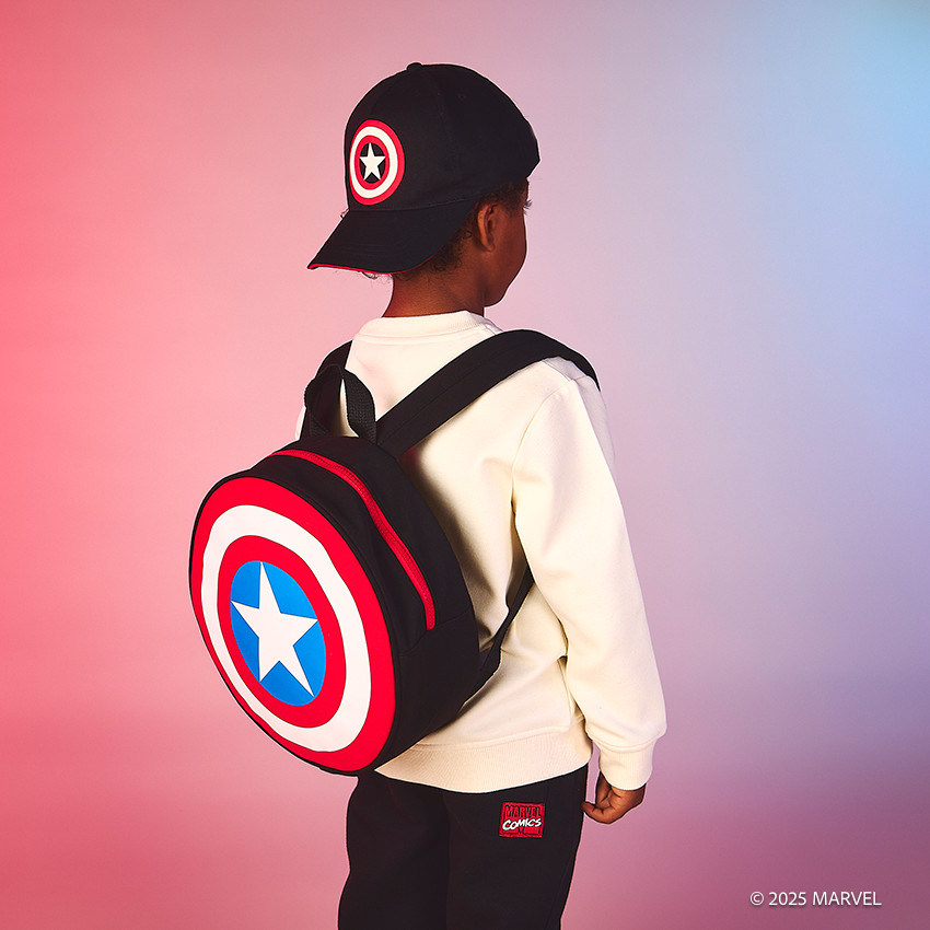 Mochila escudo Capitán América Marvel para niño 