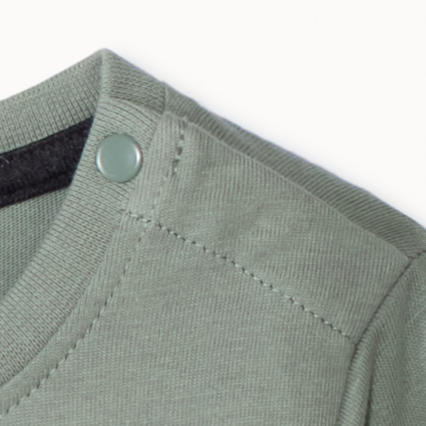 Camiseta de manga larga efecto colorblock para bebé niño 