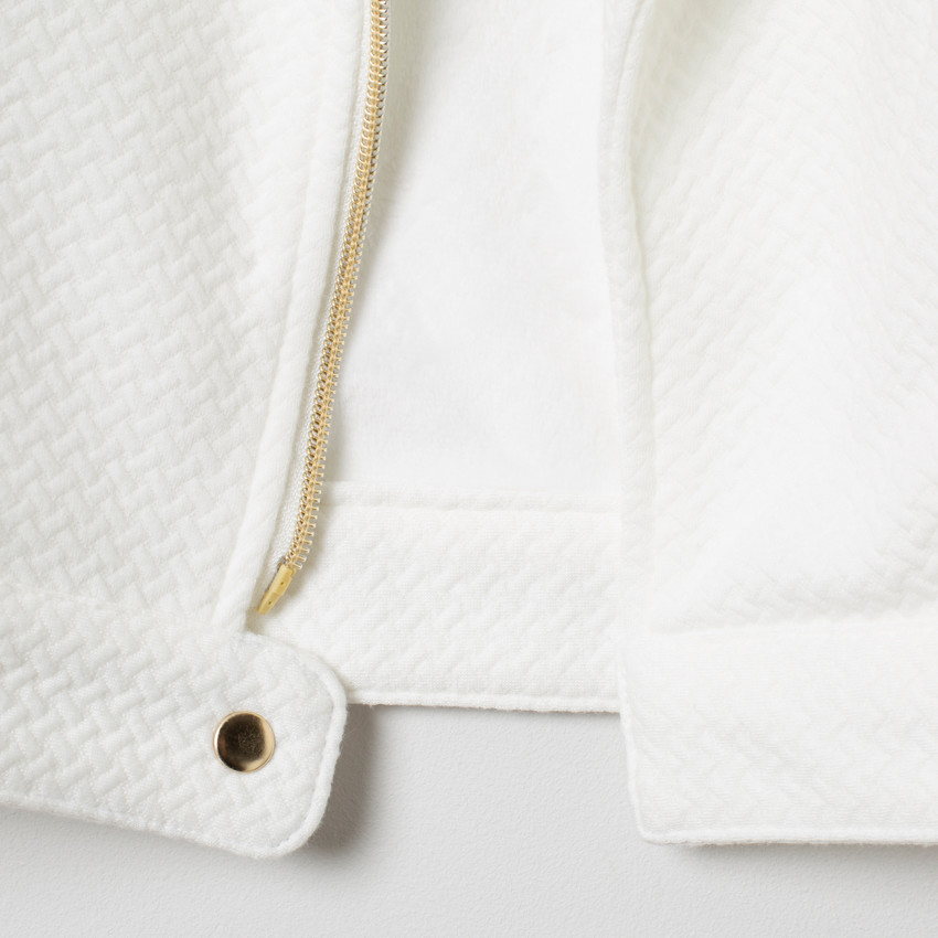 Perfecto en molleton fantaisie à broderies 