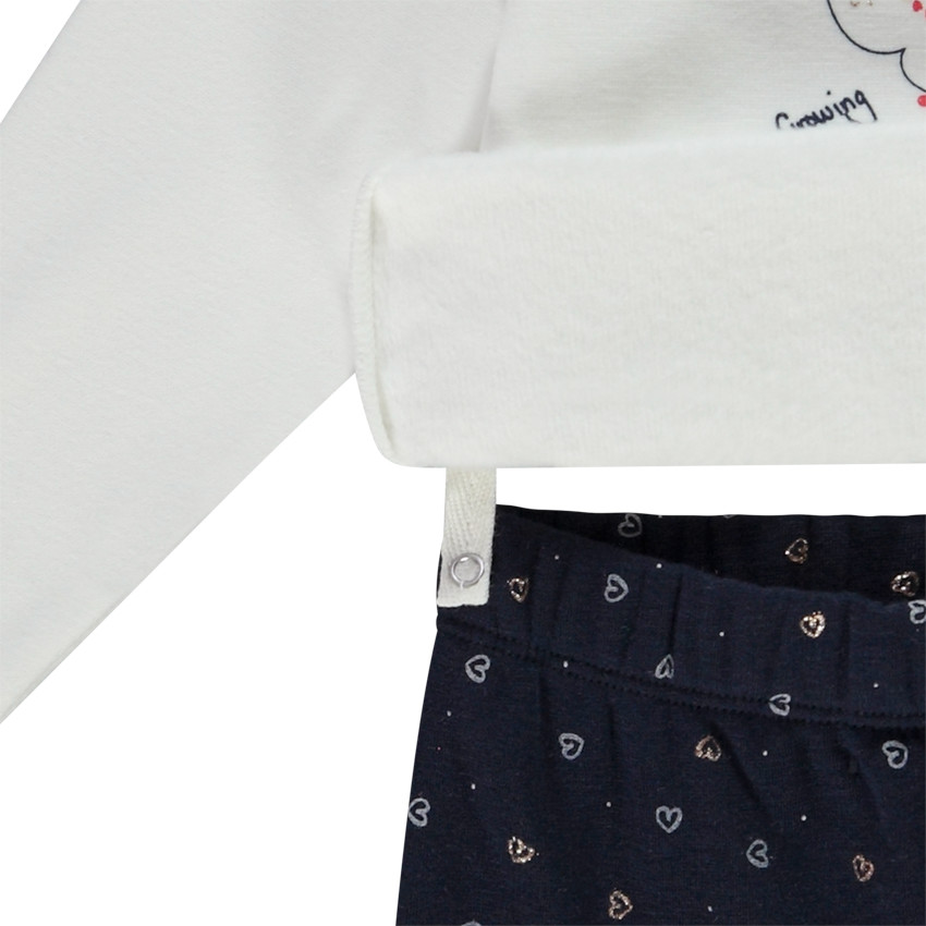Pyjama 2 pièces lapin en jersey contrecollé pour bébé fille  Additional Pyjama 2 pièces lapin en jersey contrecollé pour bébé fille