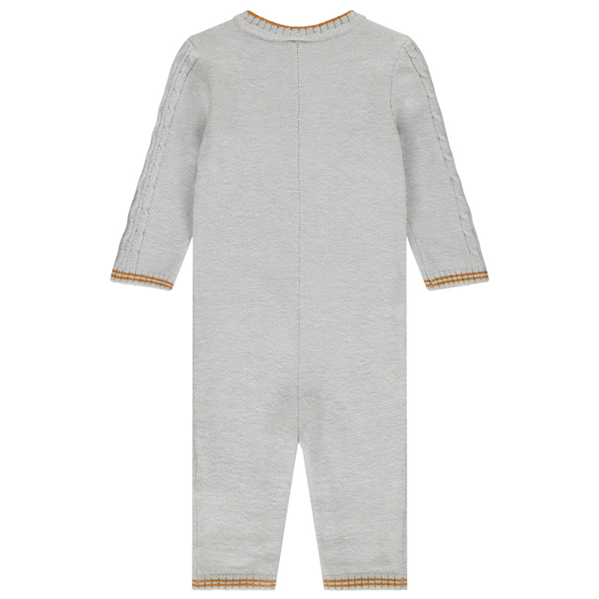 Mono largo en tejido de punto con imagen de osito para bebé niño 