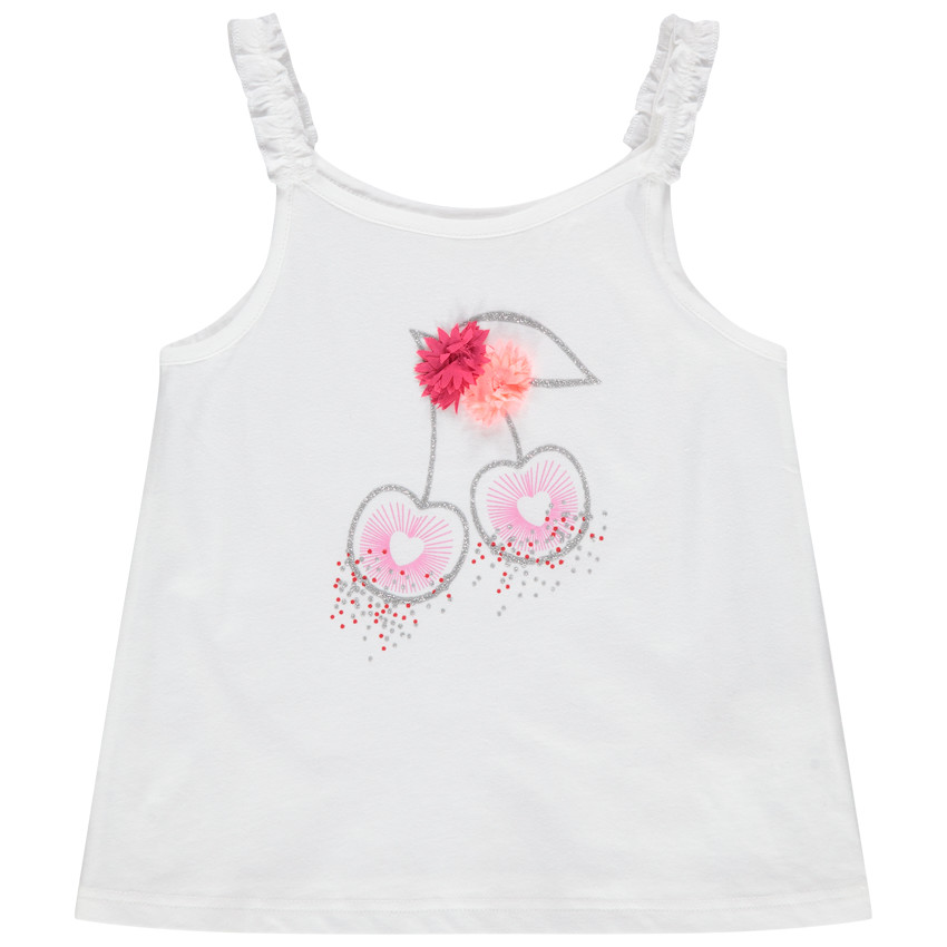 Camiseta de tirantes estampado cerezas 
