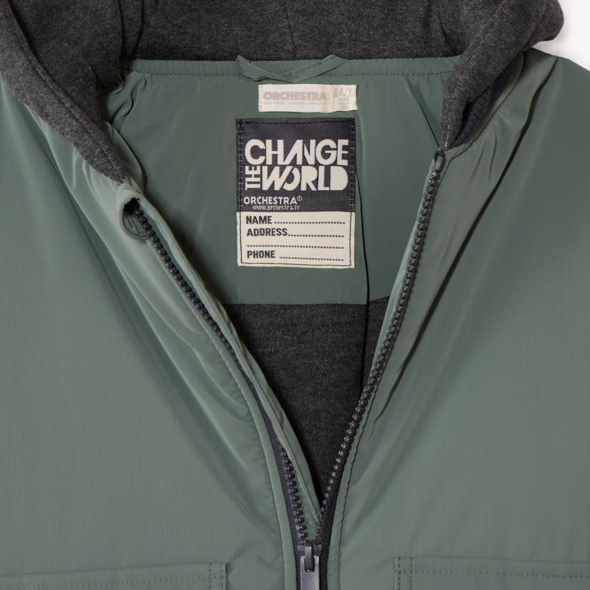 Chaqueta aviador con capucha de felpa para niño 