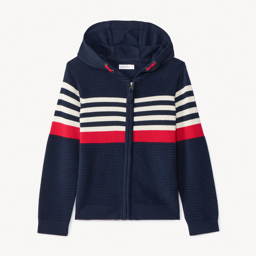 Chaleco de punto fantasía efecto color block para niño 