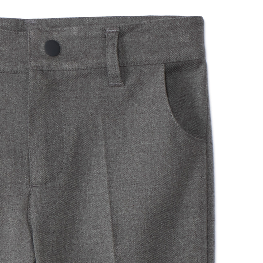 Pantalón de tela liso gris niño 