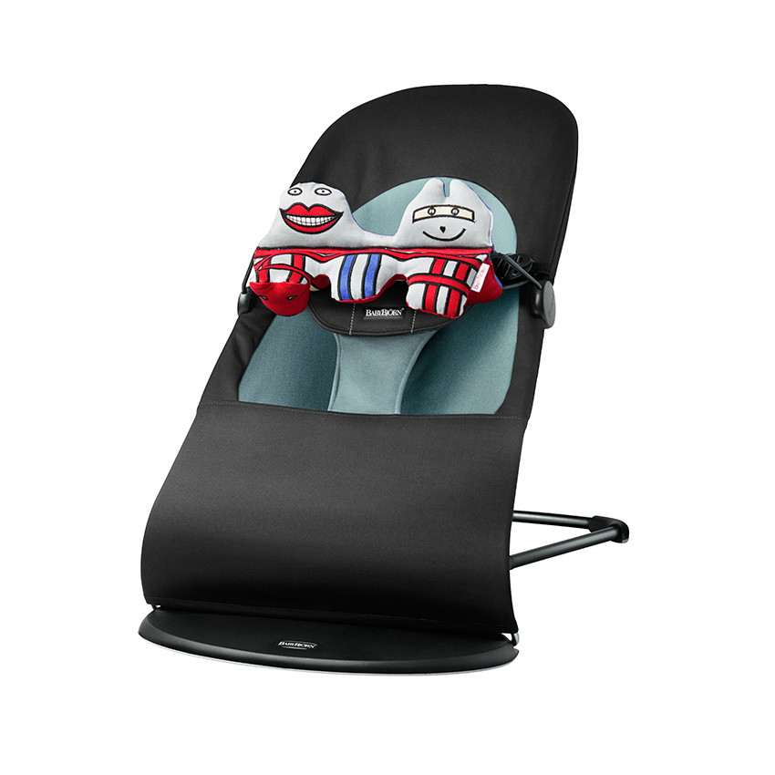 Jouet souple pour transat Grand Sourire - Rouge/Bleu 