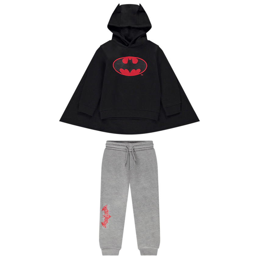 Ensemble jogging ludique avec cape Batman Warner pour garçon 