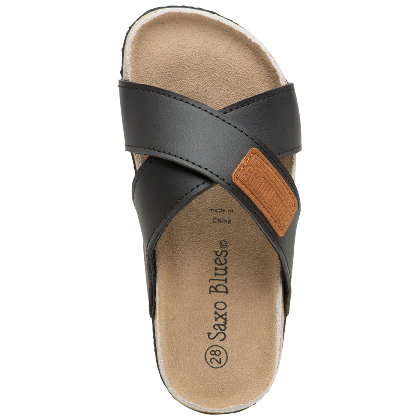 Mules de cuero sintético con etiqueta de gamuza para niño  Additional Mules de cuero sintético con etiqueta de gamuza para niño