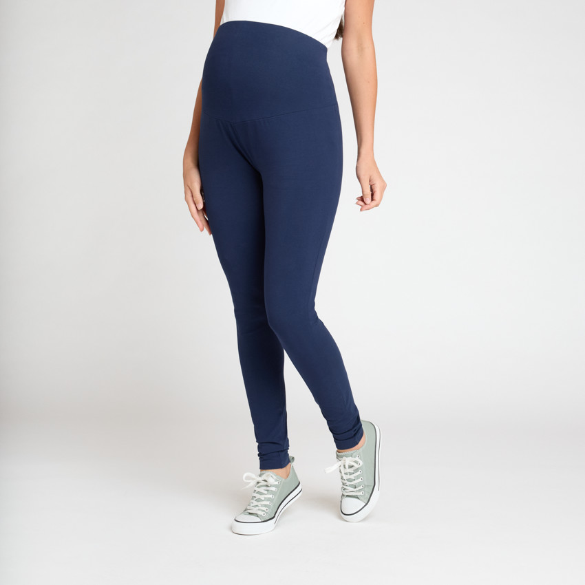 Leggings slim con cintura alta lisa para mujer 