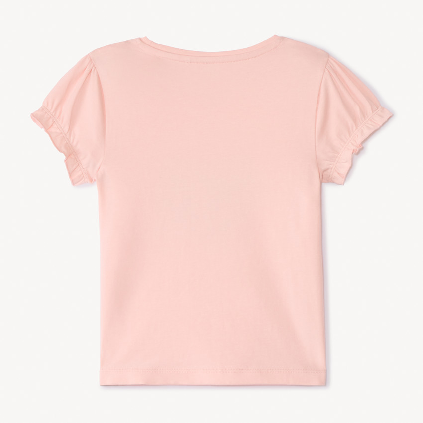 Camiseta de manga corta con estampado floral para niña 