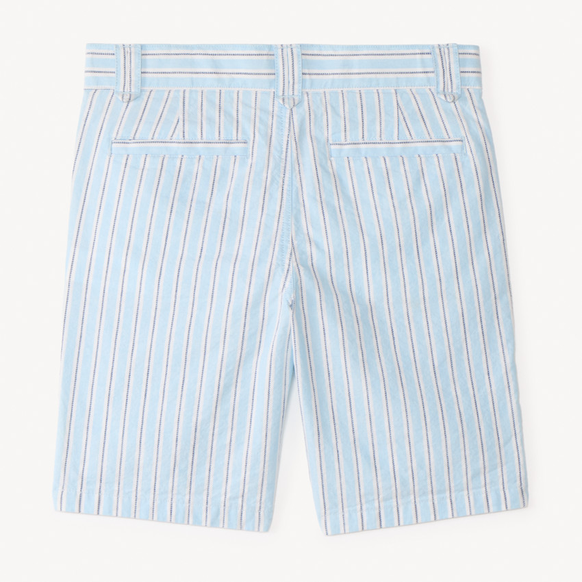 Bermudas a rayas de tela para niño 