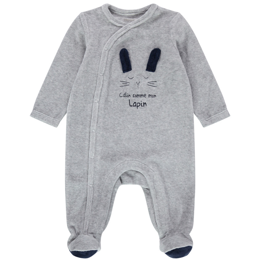 Juego de 2 pijamas de terciopelo con animales estampados y orejas de relieve  Additional Juego de 2 pijamas de terciopelo con animales estampados y orejas de relieve