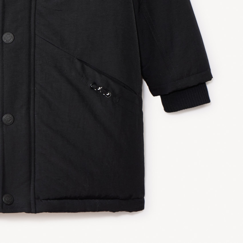 Parka con capucha y pelo sintético desmontable para niño 