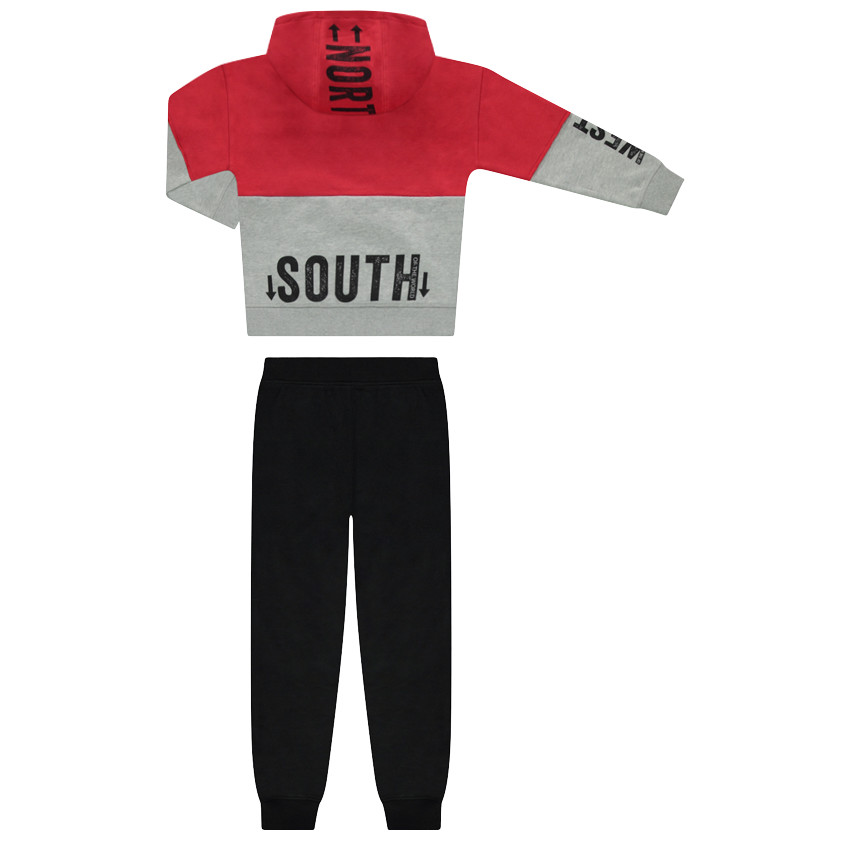 Chándal de felpa con textos estampados 