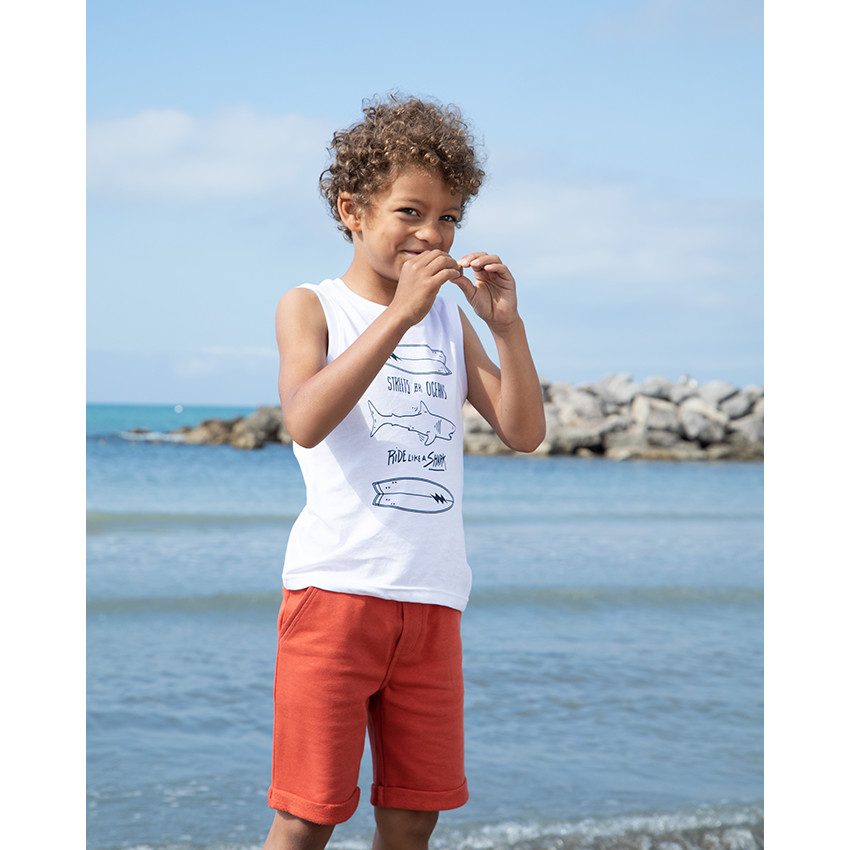 Camiseta sin mangas motivo tiburón/surf 