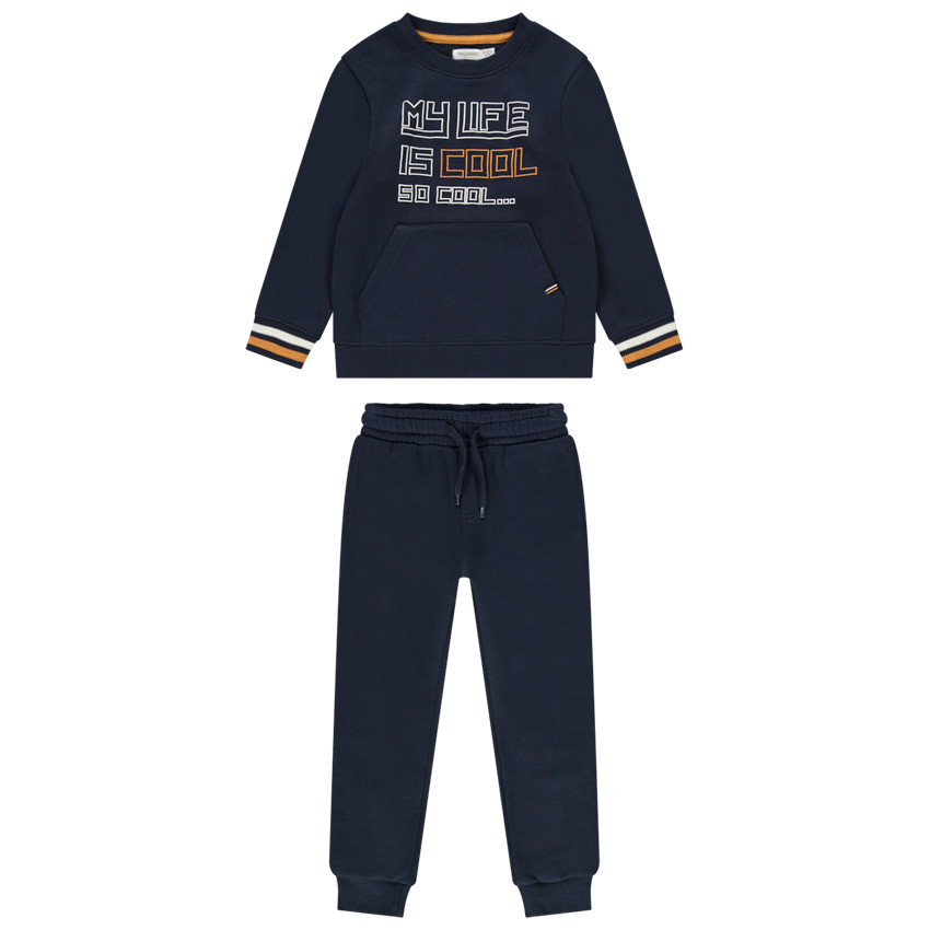 Ensemble sweat avec poche kangourou + jogging uni pour garçon Main Ensemble sweat avec poche kangourou + jogging uni pour garçon