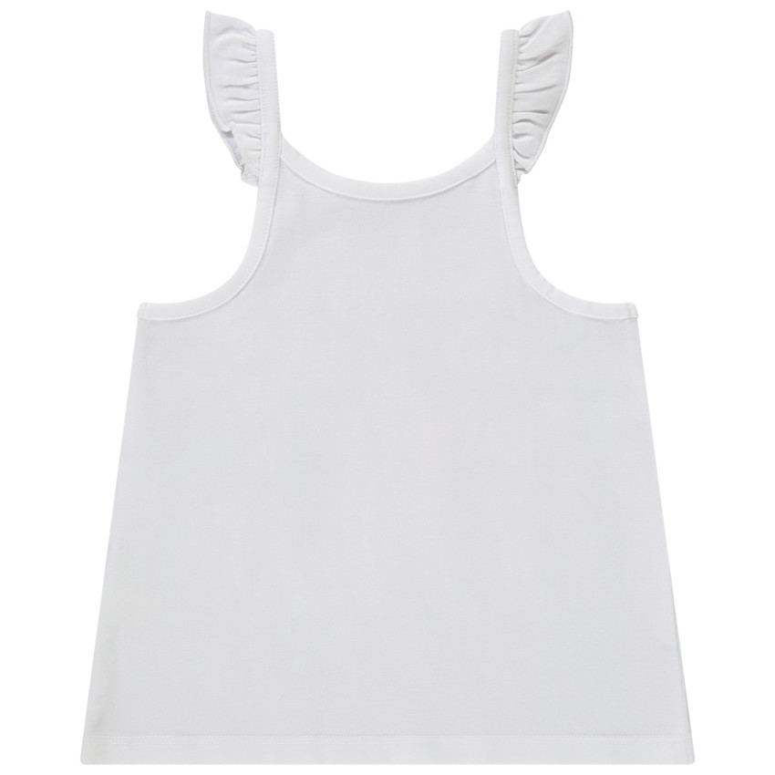 Camiseta sin mangas con estampado fantasía brillante para bebé niña 