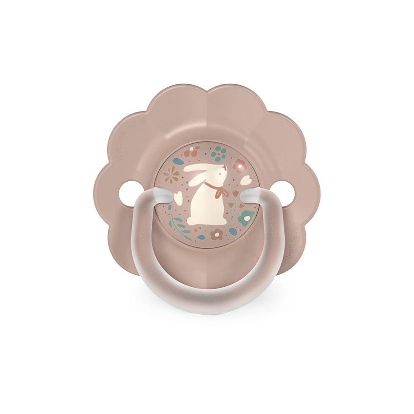 Chupete tetina fisiológica silicona SX PRO Wonder 6-18M decorado rosa medium  