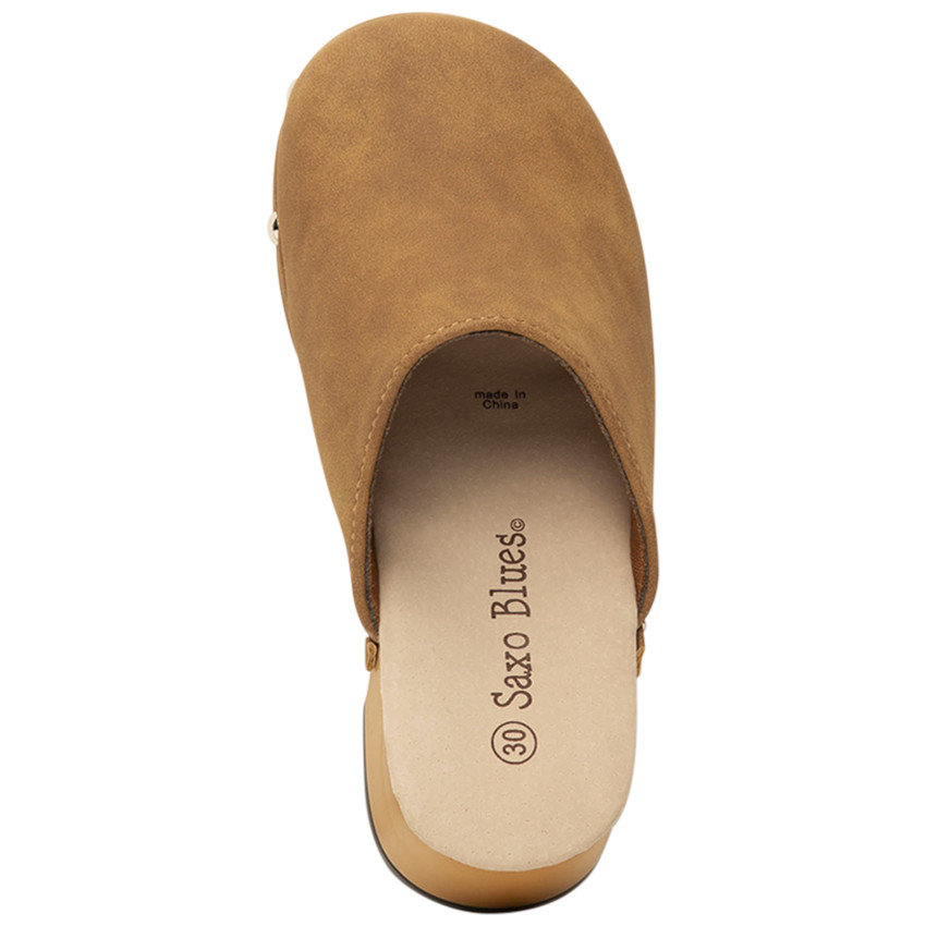 Zuecos marrones con tachuelas para niña 