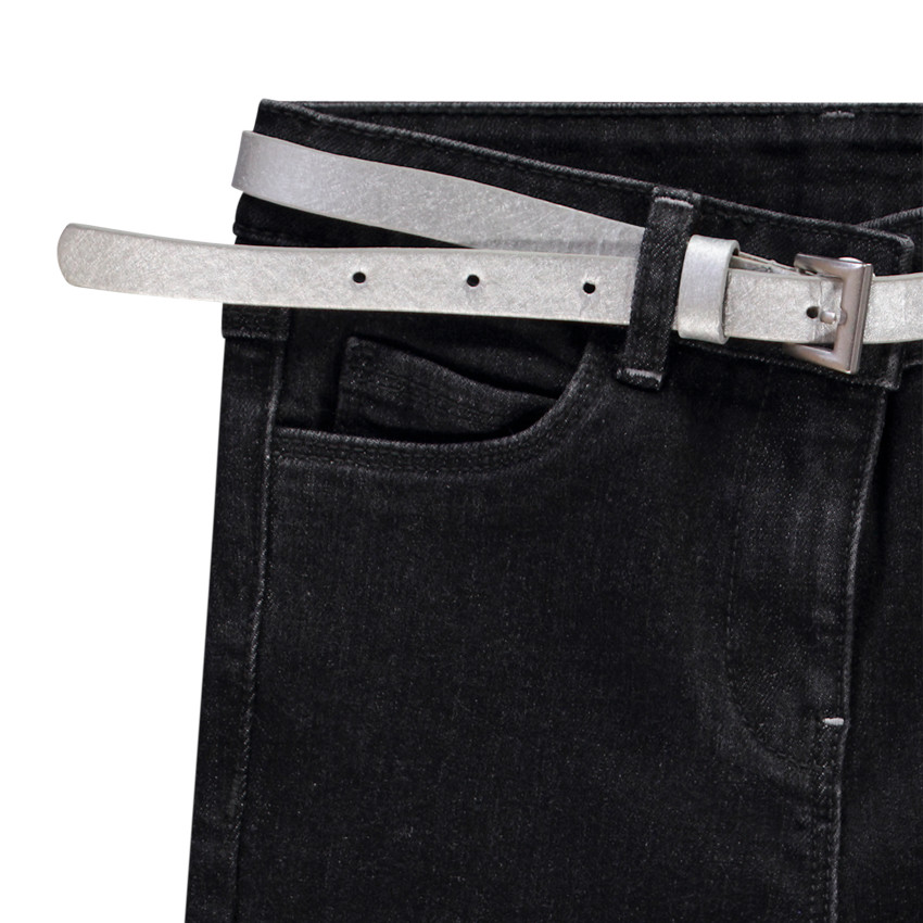 Jean slim con cinturón desmontable para niña 