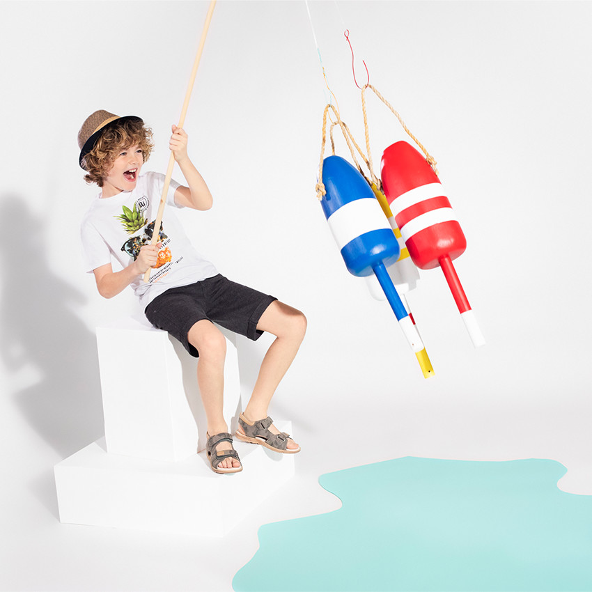 Júnior - Camiseta de manga corta de punto con piña estampada 