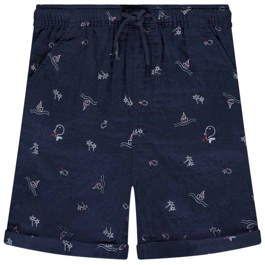 Bermudas de algodón con estampado marino para bebé niño 