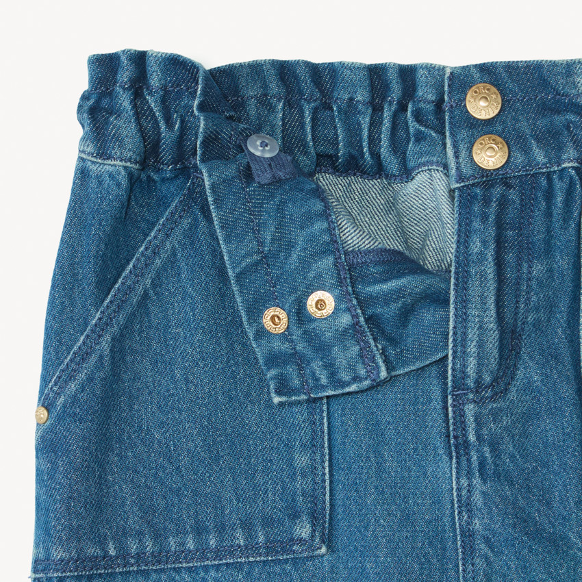 Falda corta de denim niña 