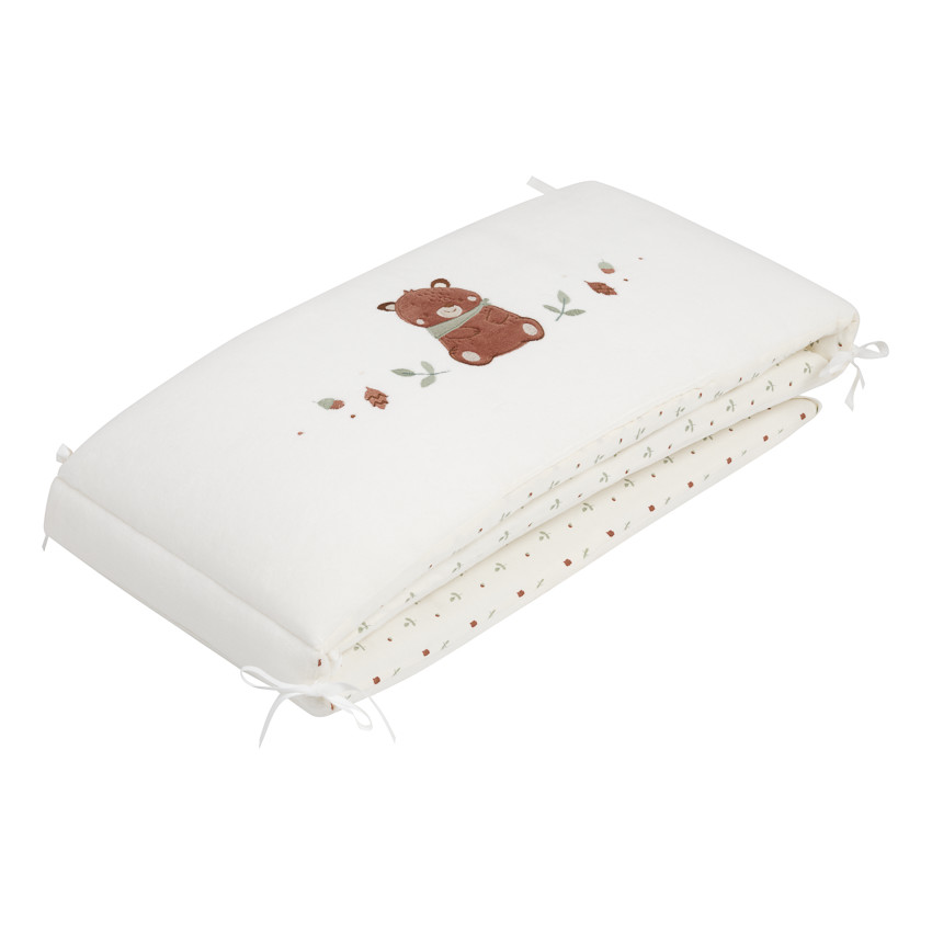 Chichonera de 3 paneles doble cara en terciopelo Rey de los Bosques crudo 