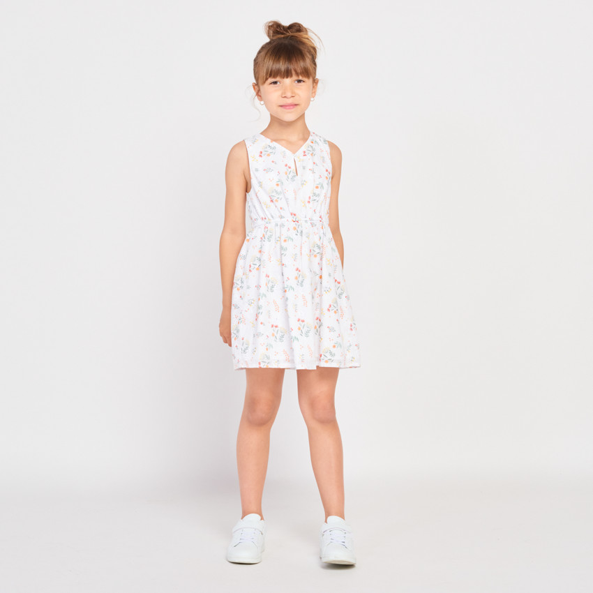 Vestido sin mangas de bordado inglés con flores para niña  Additional Vestido sin mangas de bordado inglés con flores para niña