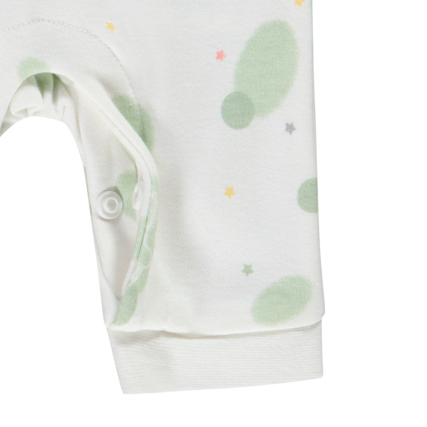 Pelele largo de punto con efecto cruzado y estampado fantasía para bebé prematuro 