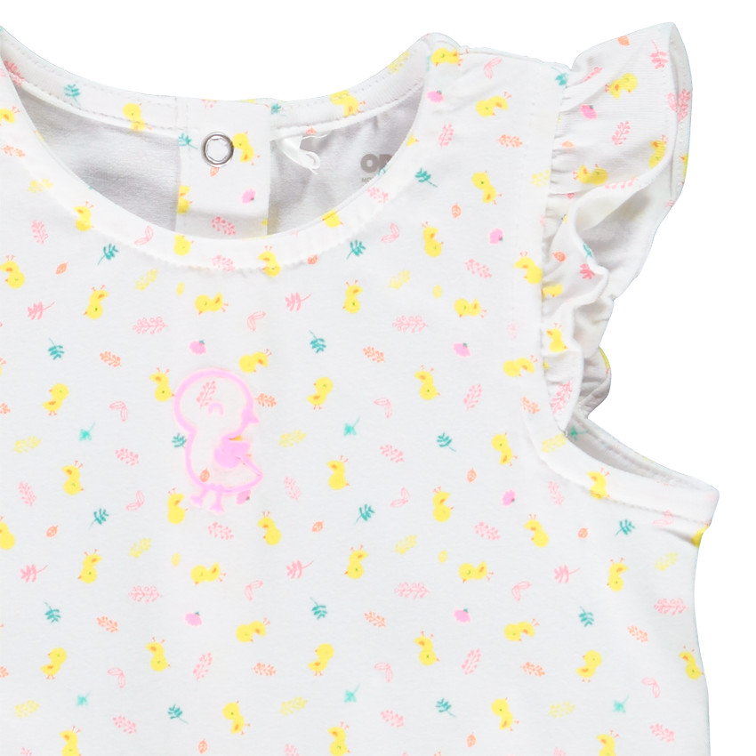 Combinaison courte imprimé poussins pour bébé fille  Additional Combinaison courte imprimé poussins pour bébé fille