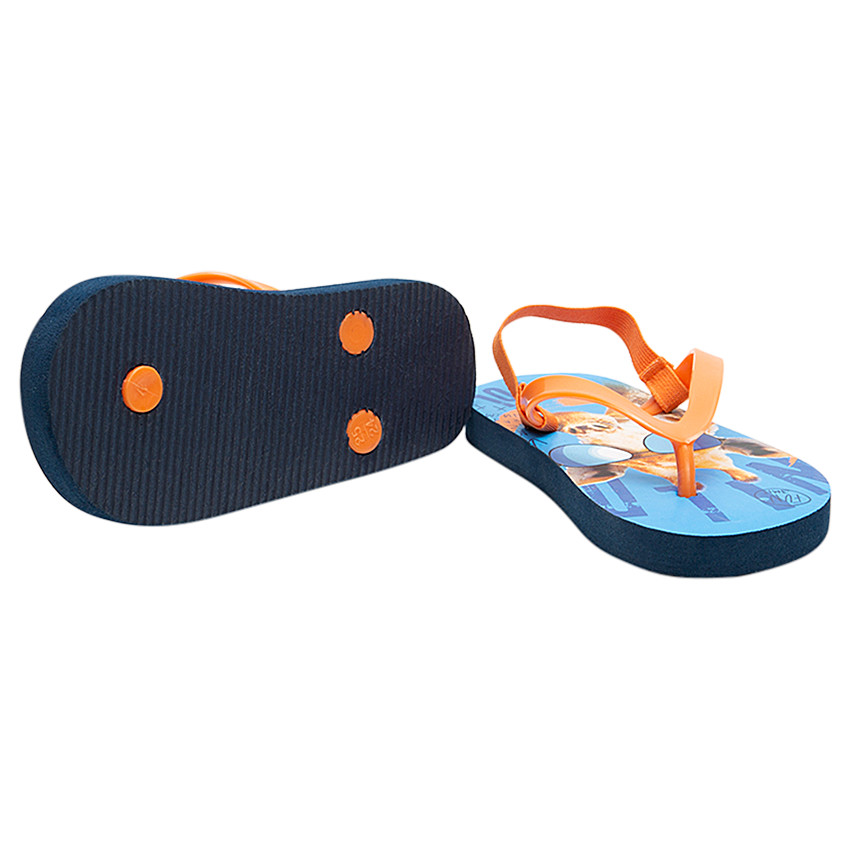 Chanclas con jirafa estampada y tira elástica 