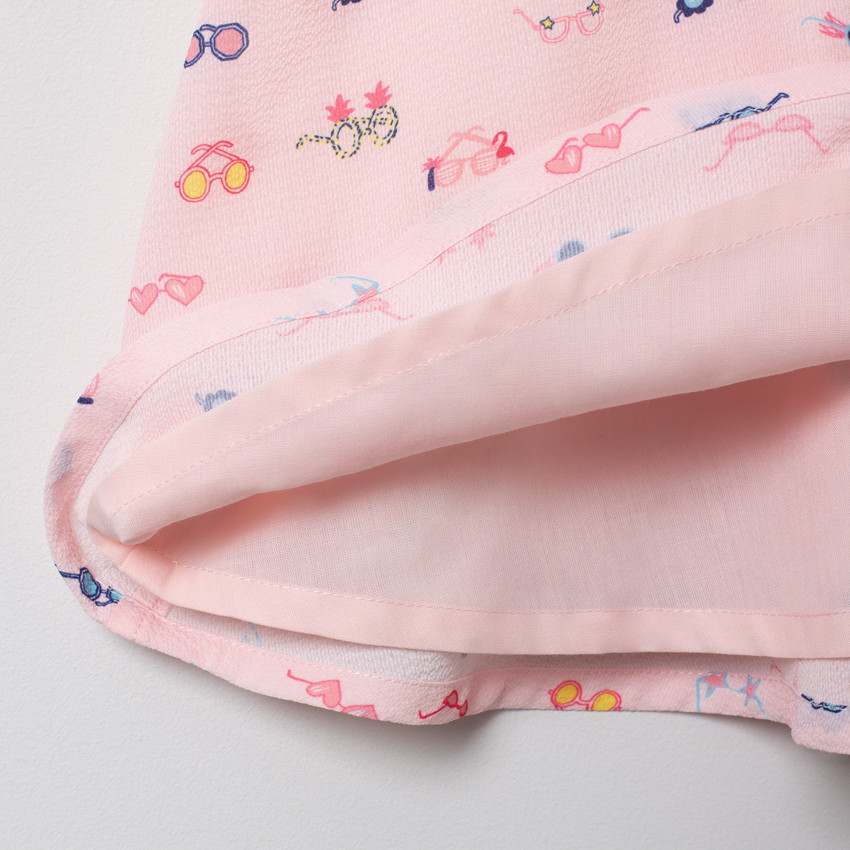 Vestido tirantes estampado gafas all-over 