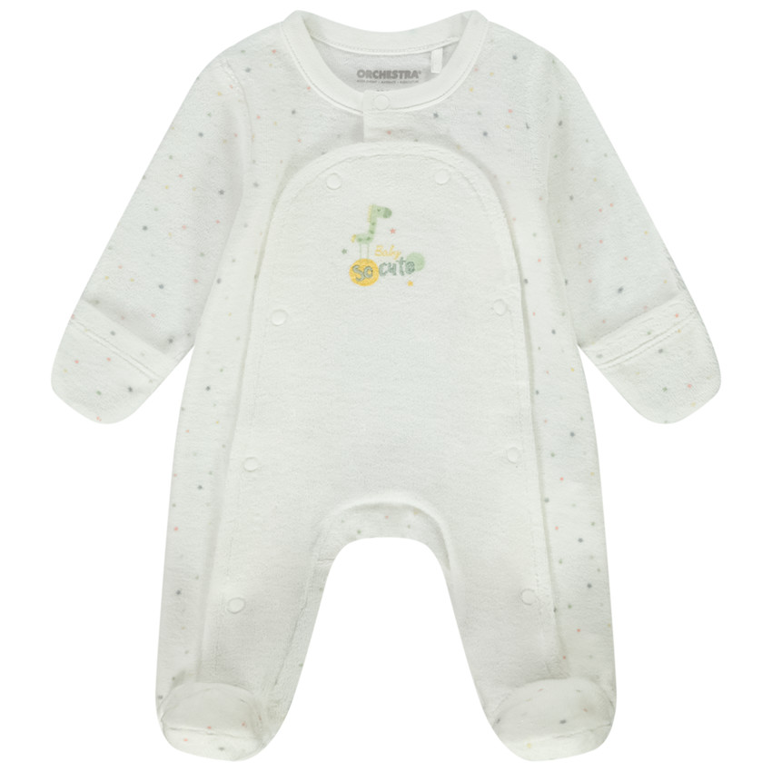 Pelele de terciopelo con estampado de lunares para bebé prematuro 