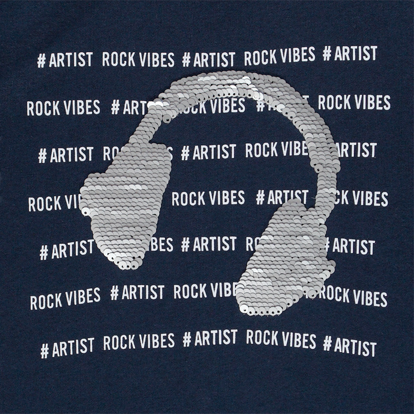 Conjunto jogging auriculares de lentejuelas 