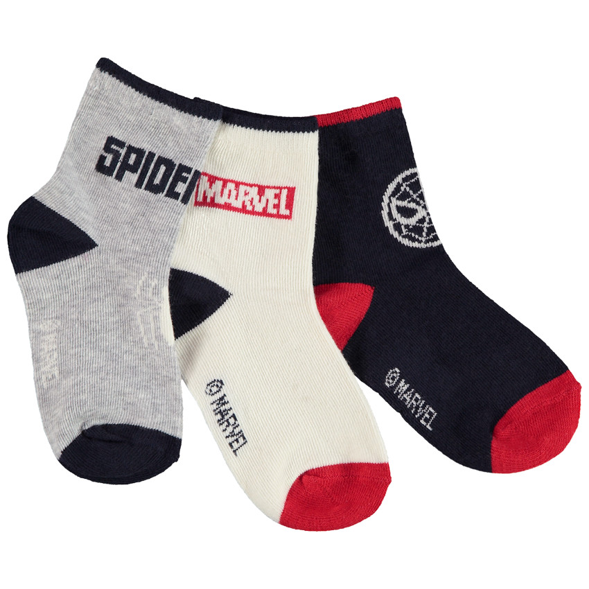 Pack de 3 pares de calcetines Spider-Man Marvel para niño 