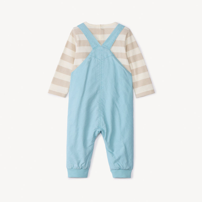 Conjunto 2 piezas con peto para bebé niño 
