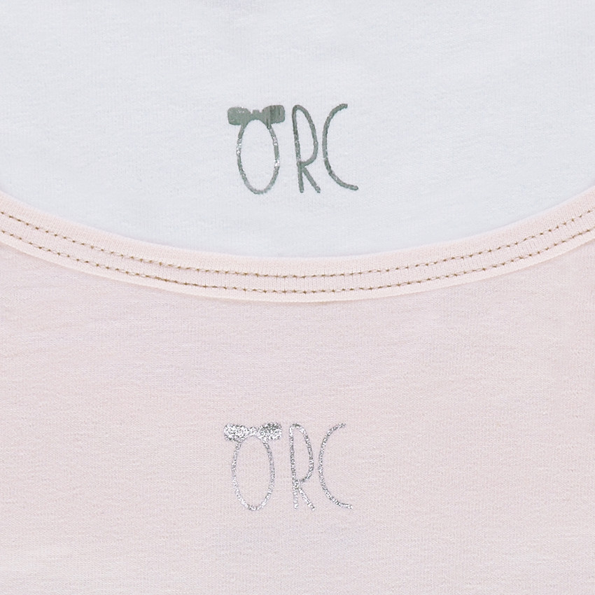 Júnior - Juego de 2 sujetadores deportivos lisos de algodón 