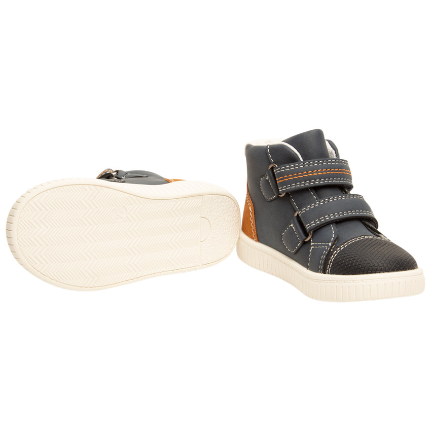 Botines de cuero con velcro para bebé niño 