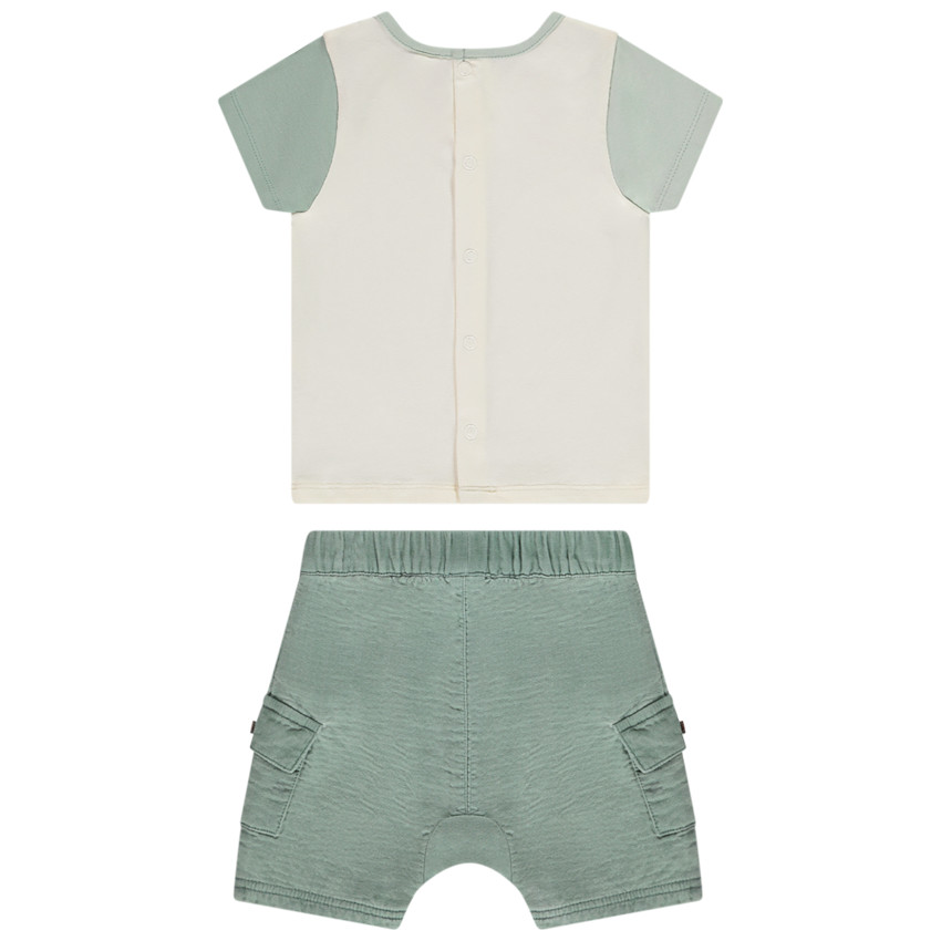 Conjunto de 2 piezas con bermuda para bebé niño 