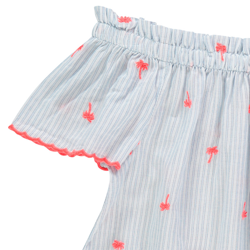 Túnica manga corta estampado rayas y palmeras  Additional Túnica manga corta estampado rayas y palmeras