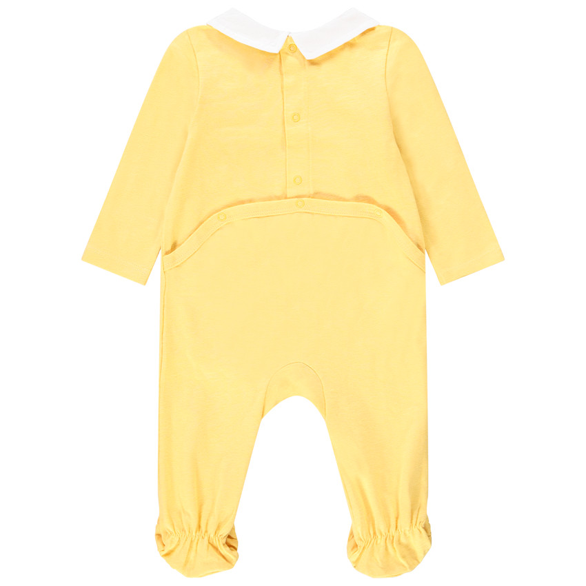 Pelele de jersey con cuello claudine y plastrón para bebé niño  Additional Pelele de jersey con cuello claudine y plastrón para bebé niño