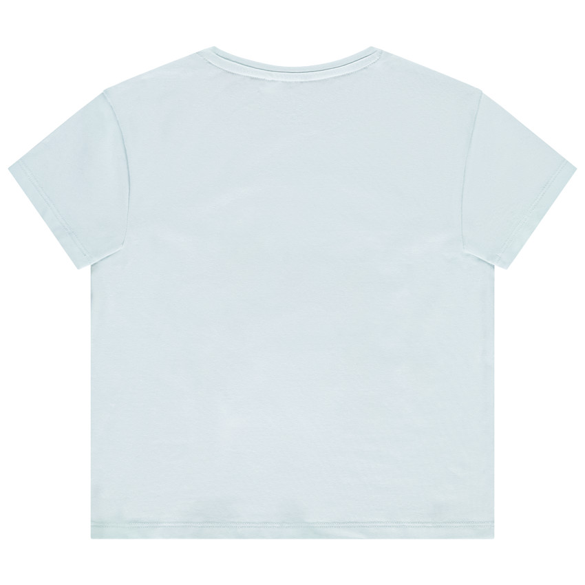 Camiseta de manga corta con bordado de bouclette para niña 