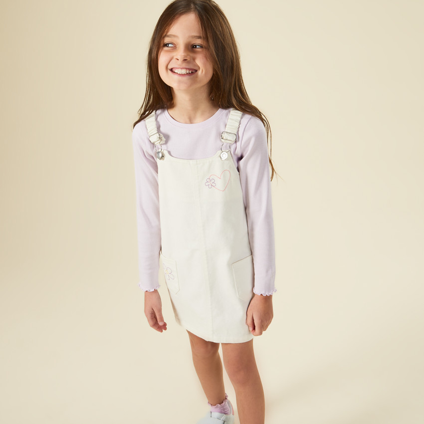 Pichi con motivos pespunteados para niña 